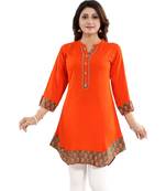 Rayon Designer Embroidery Tunic for Girls and Women