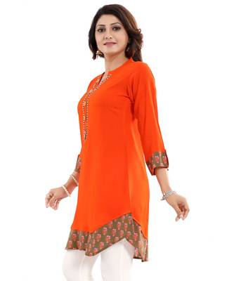 Rayon Designer Embroidery Tunic for Girls and Women 3
