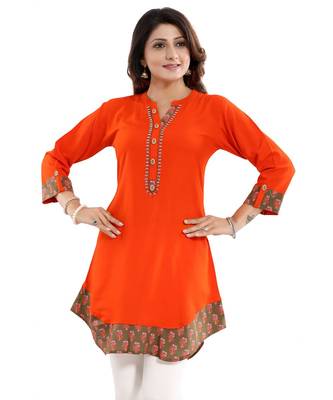 Rayon Designer Embroidery Tunic for Girls and Women 5