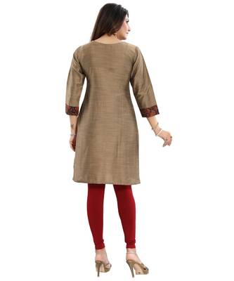 Dressy Designer Cheeku Raw Silk Embroidered Short Tunic 2