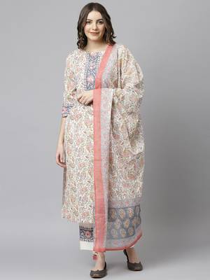 Janasya White embroidered cotton salwar 2