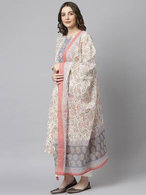 Janasya White embroidered cotton salwar 4