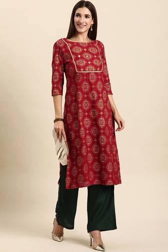 Maroon & Fawn Solid Woollen Salwar (Pack of 2)