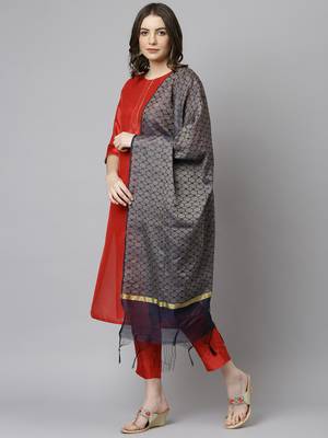 Red plain silk salwar 4