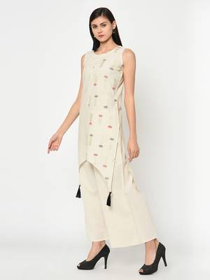 White printed cotton kurtas-and-kurtis 4