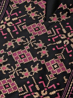 Black printed crepe kurta sets 4
