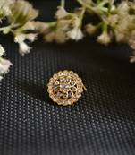 Designer Gold Plated Multi diamond nosering or nose pin
