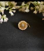 Designer Gold Plated Multi diamond nosering or nose pin