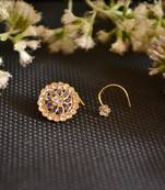 COMBO Dainty Shimmering nose stud or nosepin or nose ring with american diamond