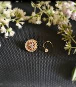 COMBO Dainty Shimmering nose stud or nosepin or nose ring with american diamond