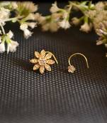 COMBO Dainty Shimmering nose stud or nosepin or nose ring with american diamond