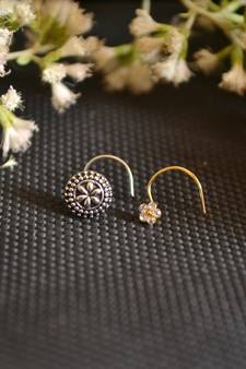 COMBO Dainty Shimmering nose stud or nosepin or nose ring with american diamond