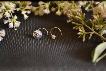 COMBO Dainty Shimmering nose stud or nosepin or nose ring with american diamond 1