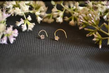COMBO Dainty Shimmering nose stud or nosepin or nose ring with american diamond 2