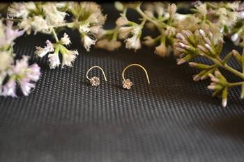 COMBO Dainty Shimmering nose stud or nosepin or nose ring with american diamond 3
