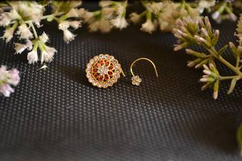 COMBO Dainty Shimmering nose stud or nosepin or nose ring with american diamond 1