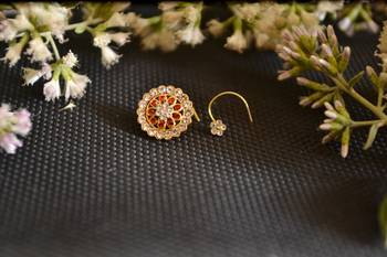 COMBO Dainty Shimmering nose stud or nosepin or nose ring with american diamond 2