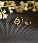 COMBO Dainty Shimmering nose stud or nosepin or nose ring with american diamond