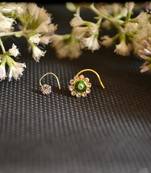 COMBO Dainty Shimmering nose stud or nosepin or nose ring with american diamond