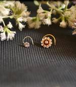 COMBO Dainty Shimmering nose stud or nosepin or nose ring with american diamond