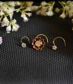 COMBO Dainty Shimmering nose stud or nosepin or nose ring with american diamond