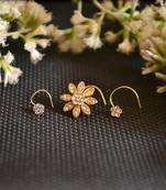 COMBO Dainty Shimmering nose stud or nosepin or nose ring with american diamond