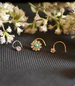 COMBO Dainty Shimmering nose stud or nosepin or nose ring with american diamond