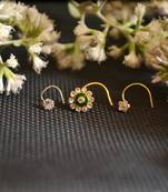 COMBO Dainty Shimmering nose stud or nosepin or nose ring with american diamond