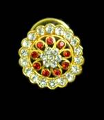 Designer Gold Plated Multi diamond nosering or nose pin