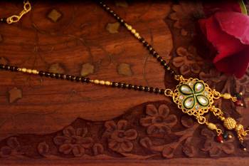 Twinkling Gold Diamond Designer mangalsutra 1