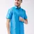 Blue plain silk  men shirt & mundu