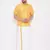 Yellow plain silk  shirt & mundu