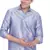 Blue Plain Silk Men Shirt