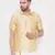 Gold plain silk  men shirt & mundu