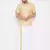 Gold plain silk  men shirt & mundu