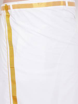 Red plain silk  shirt & mundu 5