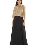 Beige Solid Pattern Art Silk Readymade Blouse