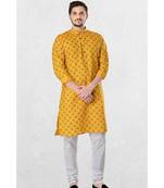Mens Cotton Designer Printed Kurta Suit (Tropical Jaisalmer Collection)
