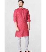 Mens Cotton Designer Printed Kurta Suit (Tropical Jaisalmer Collection)