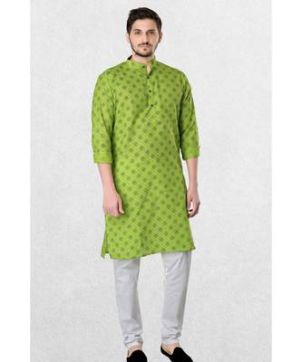 Mens Cotton Designer Printed Kurta Suit (Tropical Jaisalmer Collection) 1