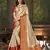 Beige woven banarasi silk saree with blouse