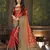 Red woven banarasi silk saree with blouse