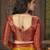 Yellow woven banarasi silk saree with blouse