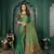 Green woven banarasi silk saree with blouse