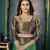 Green woven banarasi silk saree with blouse