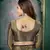Green woven banarasi silk saree with blouse