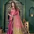 Pink woven banarasi silk saree with blouse