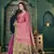 Pink woven banarasi silk saree with blouse