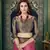 Pink woven banarasi silk saree with blouse