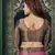 Pink woven banarasi silk saree with blouse